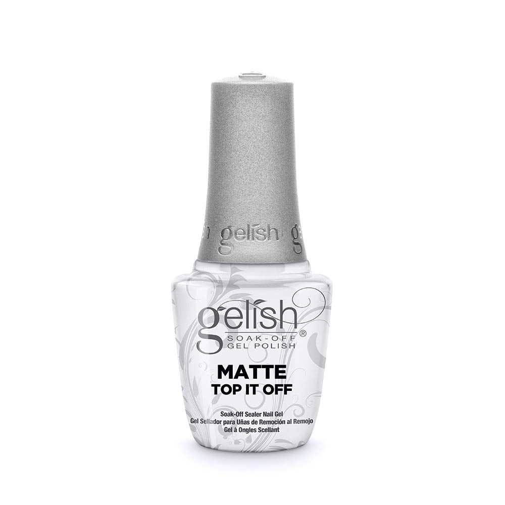Gelish Matte Top It Off Sealer Gel Top Coat Led Gel Polish, Matte Top Coat Gel Polish, Top Coat For Gel Nails, Matte Top Coat Fo