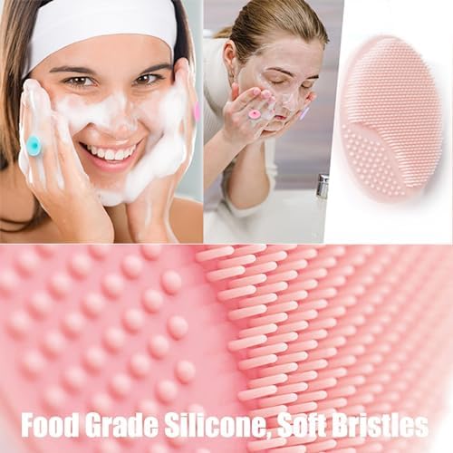 ANGENIL Flat Iron Hair Straightener and Curler 2 in 1, Titanium Dual Voltage Pink Hair Straightener, Anti-Scald Silicone Ionic Flat Iron with Heat Resistant Silicone Mat and Facial Cleansing Brushes