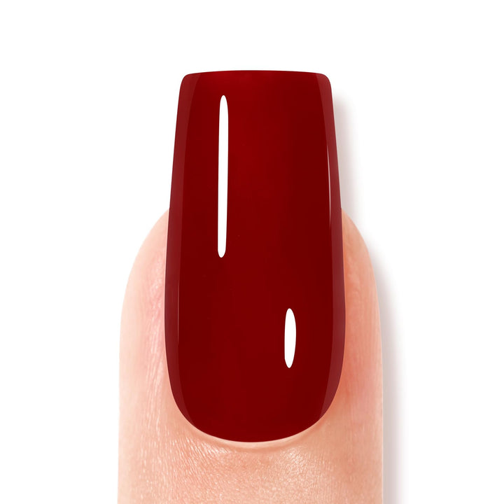 AILLSA Red Gel Nail Polish Dark Cherry Burgundy Gel Polish Winter Blood Color Gel Polish Garnet Carmine Opaque Nails Soak Off U V Gel Polish Manicure Salon at Home Christmas Gifts 0.51 Fl Oz/GF03