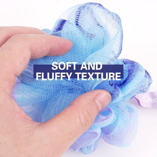 20 Pack Mini Shower Loofah Bath Sponge 20G, Soft Travel Size Nylon Mesh Puff for Body Wash, Loofah Shower Exfoliating Scrubber Pouf for Women and Men, Full Cleanse, Beauty Bathing Accessories