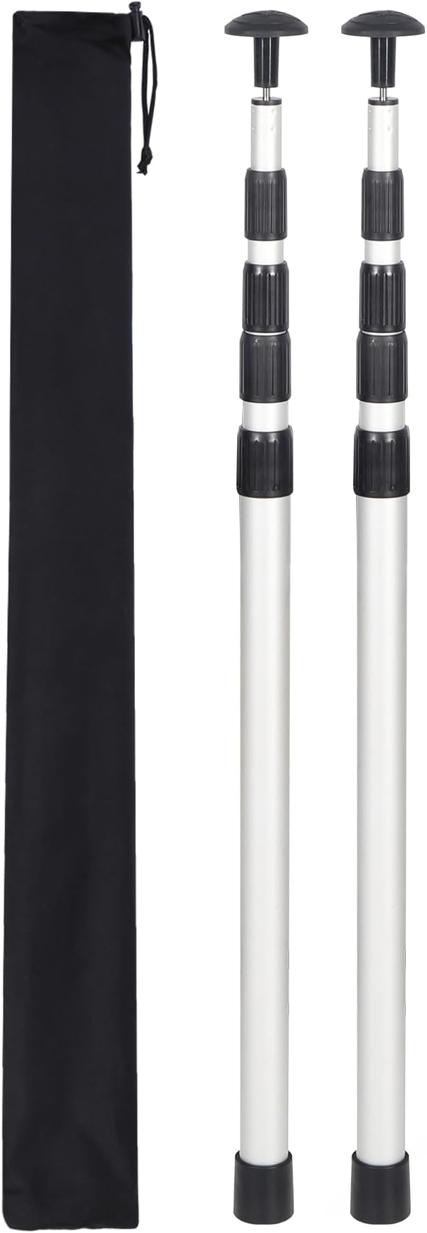 REDCAMP Aluminum Adjustable Camping Tarp Poles, 30in to 90in Telescoping Lightweight Tent Poles for Shelter, Awning, Hammock Rain Fly (Grey, Set of 2)