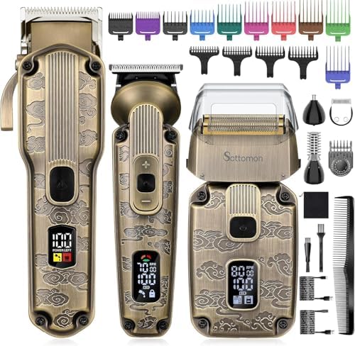 Beard Trimmer Kit Hair Clipper Set Professional Electric Foil Shaver Razor for Men Haircutting Machine for Barber Clippers and Trimmers Grooming Kit Nose Body Hair Trimmer