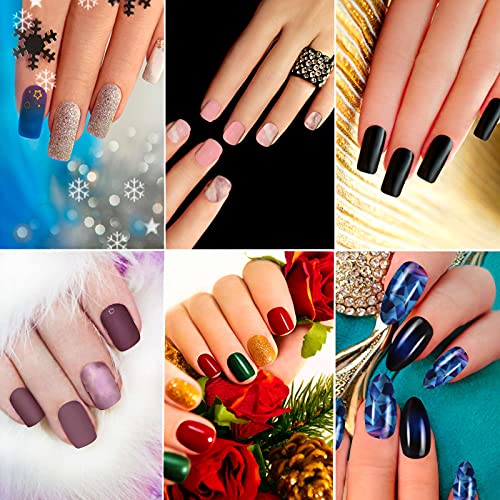 Maitys 560 Pieces 40 Sheets Full Wrap Nail Stickers Nail Polish Strips Decals Self Adhesive Gel Fingernail Strips Art Decals with File for Women DIY Craft Decorations(Bright Style)