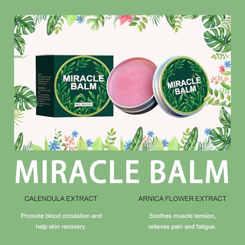 Miracle Balm Leg, Hand Skin Care Honey Balm, 3 Packs Soothing and Moisturizing Cream, Natural Ingredients, Simpler Moisturizing Solution (3 Packs)