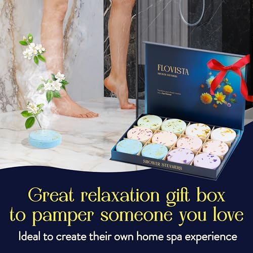 Gifts for Women, Aromatherapy Shower Steamers – 12-Pack Self Care & Spa Birthday Gifts for Women, Relaxation & Stress Relief, Bath Shower Bombs with Lavender & Eucalyptus Essential Oils