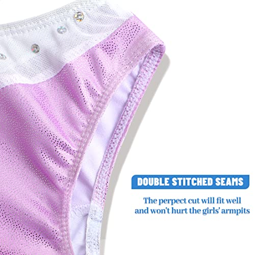 DAXIANG Gymnastics Leotards for Girls, Leotard for Girls Gymnastics Outfit Black Shorts Dance Unitard Biketards Blue Pink