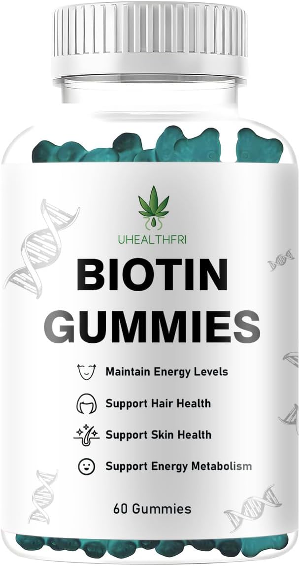 Biotin Gummies, Hair, Skin and Nails Gummies - Supports Healthy Hair - Vegan Biotin Vitamins for Women & Men (1)