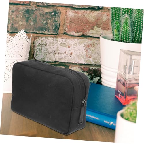 PLAFOPE Portable Electronic Organizer Bag for Travel with Splashproof Cloth Versatile Storage for Toiletries Cosmetics Data Cables Compact Lightweight Gadget Pouch for Men and Women