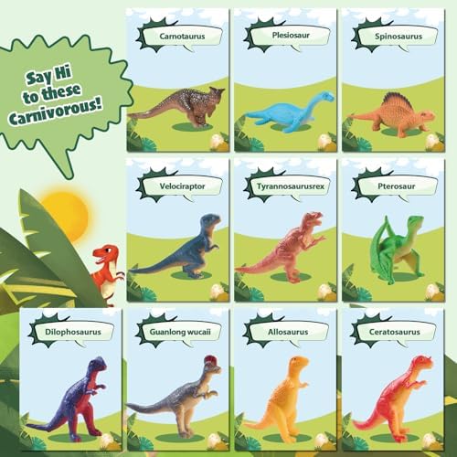 Dinosaur Bath Bombs for Kids with Surprise Inside, 10 Pack Natural Dino Eggs with Exclusive Carnivorous Dinosaur Toys, Fizzing Fun Gifts for Boys Girls, Dinosaur Toys for Kids Ages 3-9