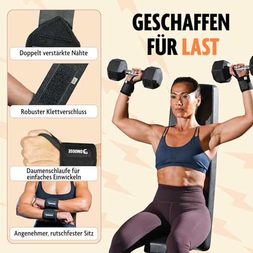 DMoose Lifting Wrist Wraps 12 and 18 Inches Thumb Loops with Wrist Support for Workouts Powerlifting Wrist Straps for Weight Lifting Red Stripes I