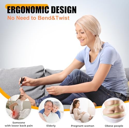 Toenail Clippers for Seniors Thick Toenails, Slanted Curved Ingrown Toe Nail Clippers for Men Angled Head Large Toe Nail Clippers with Catcher Wide Opening Thick Nails Nail Cutter Gifts for Men Women