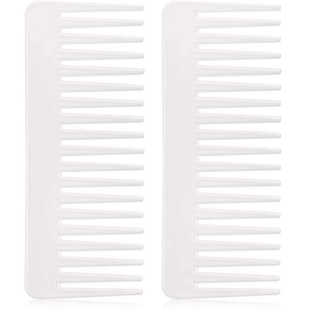 Patelai Wide Tooth Comb Large Hair Detangling Comb For Curly, Wet Dry Hair, No Handle Detangler Accessories(Transparent White)