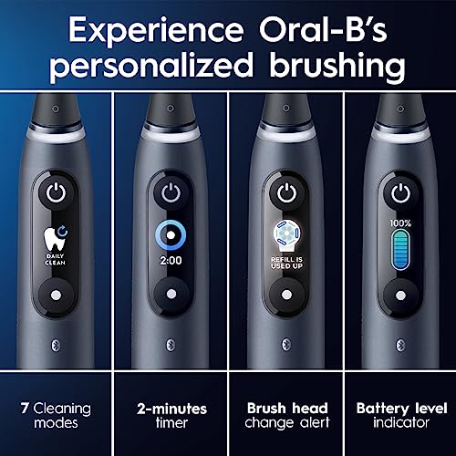 Oral-B iO Series 9 Electric Toothbrush with 4 Brush Heads, Aqua Alabaster