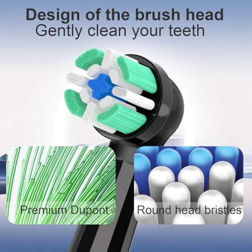 8PCS iO Replacement Heads for Oral-B iO Series 2/3/4/5/6/7/8/9/10,Toothbrush Heads Compatible with Oral B iO,Medium Bristles for Gentle Gum Care & Effective Cleaning