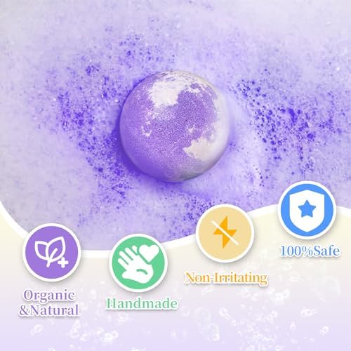 Bath Bombs for Kids with Surprise Inside, 32 Pack Bath Bombs with Land & Sea Animal Toys, Handmade Fizzy Bubble Children Bath Ball Gift Set for Kids Birthday, Christmas, Mothers Day Gifts for Daughter