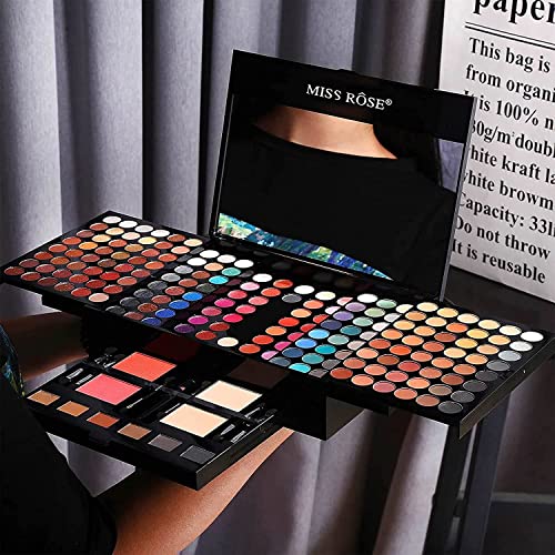 190 Colors Professional Makeup Kit for Women Full Kit, Pallet,All In One Gift Set girls, include Eyeshadow/Facial Blusher/Eyebrow Powder/Eyeliner Pencil/Mirror/makeup brush(004N)
