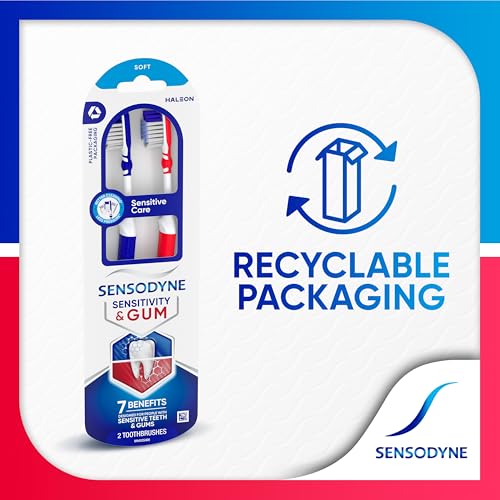 Sensodyne Sensitivity & Gum Soft Toothbrush Designed for Sensitive Teeth, 4-Pack