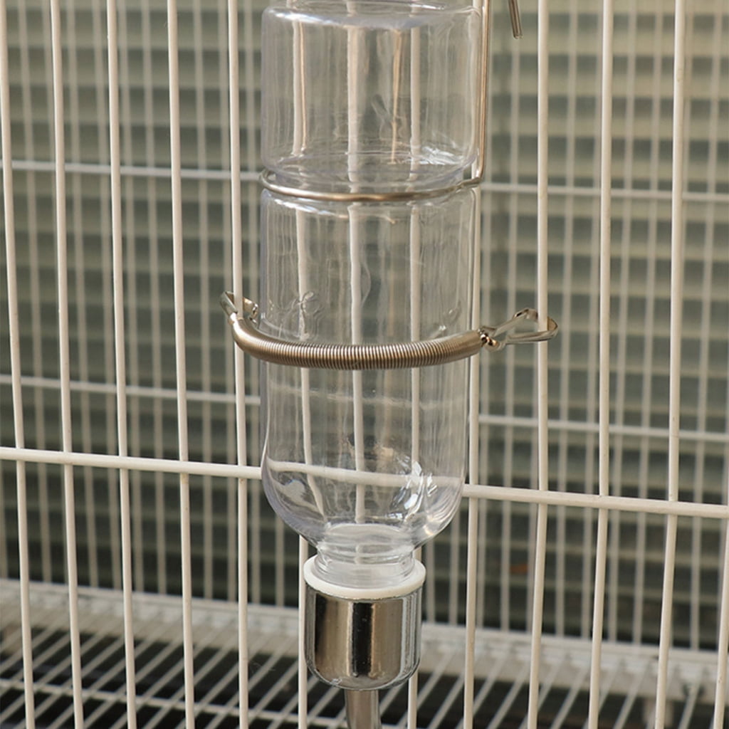 3.1in Metal Spring with 2 Clips for Hamster Rabbit Guinea Pigs Water Dispenser