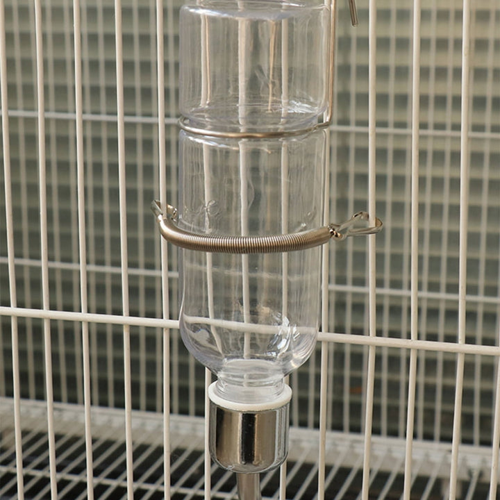 3.1in Metal Spring with 2 Clips for Hamster Rabbit Guinea Pigs Water Dispenser