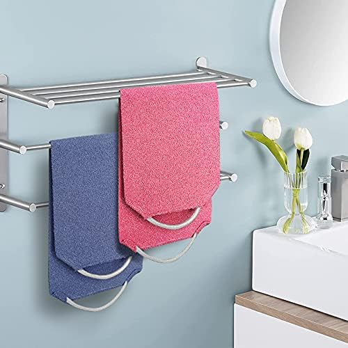 Evridwear Exfoliating Back Scrubber for Shower - Double-Sided Body Scrubber with Handles, Deep Clean, Massage & Exfoliate Back Washer for Men & Women, Invigorates Skin & Circulation