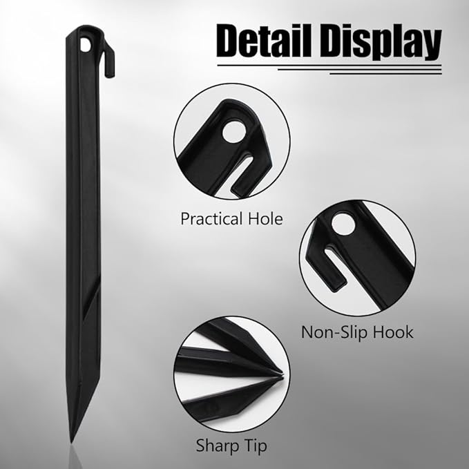 24 Sets Inflatable Stakes Replacement Set Halloween Christmas Ground Stakes Tent Stakes Tents Pegs Blow up Stakes for Inflatables Camping Tents Outdoor Camping Canopy