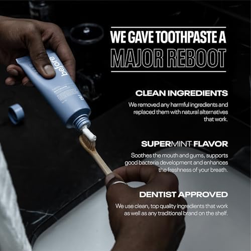 Before | Whitening Anti-Cavity Toothpaste | Vegan, Reduces Plaque for Gum Health, Balanced Foaming, Low Abrasion, Long Lasting Minty Fresh Breath, Plant-Based Sugarcane Tube, Made in The USA — 3.5oz