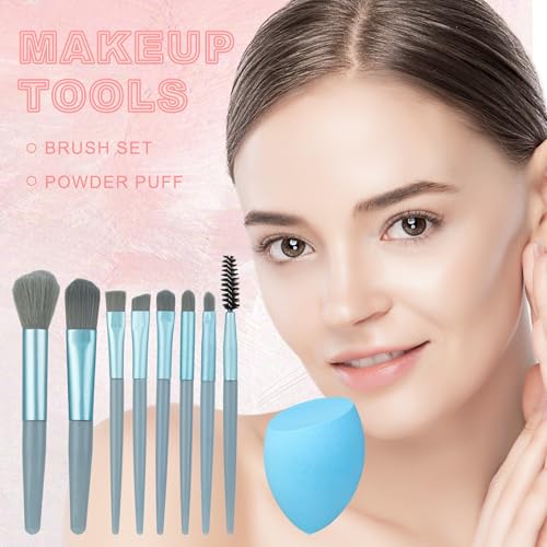 All in One Makeup Kit Includes18-Color Eyeshadow Palette Lip Gloss Brow Pencil Blush Concealer Foundation Mascara & Eyeliner with Travel-Friendly Tools for Everyday Glam