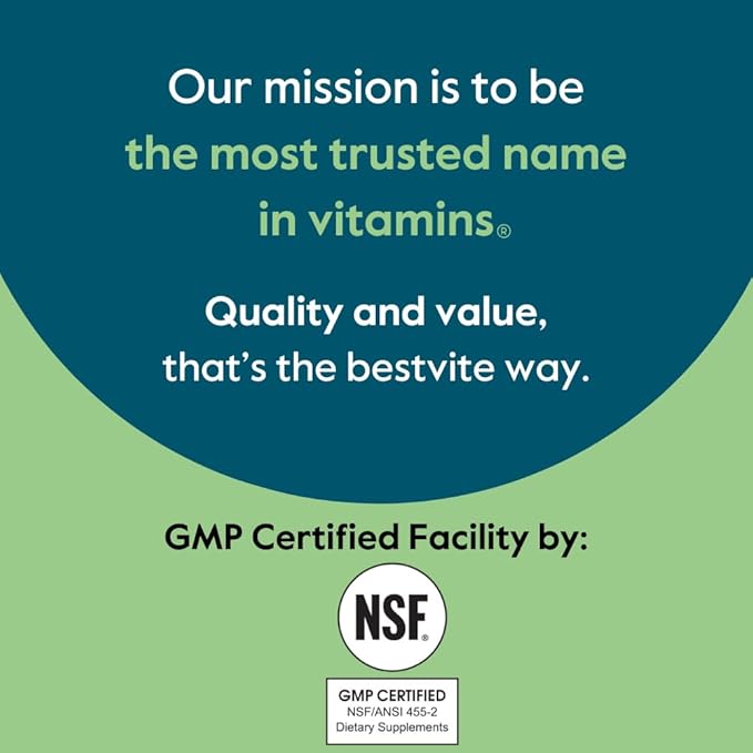 BESTVITE Vitamin B-1 (Thiamin) 500mg (120 Vegetarian Capsules) - No Stearates - Vegan - No Calcium Carbonate - Non GMO - Gluten Free - No Silicon Dioxide