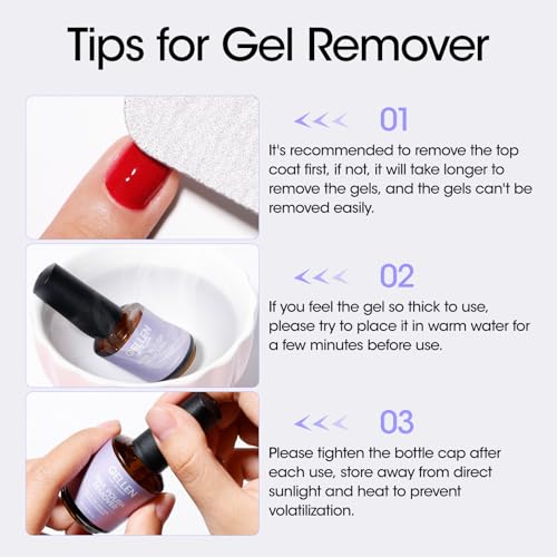 Gellen Gel Polish Remover Kit for Nails, 3-5 minutes Easy Quick Removal with Peel Off Liquid Latex Tape and Nail Strengthener Serum Repair Nourishing Thin Nails, No Need for Wrapping or Soaking