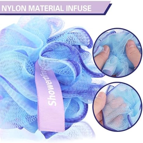 20 Pack Mini Shower Loofah Bath Sponge 20G, Soft Travel Size Nylon Mesh Puff for Body Wash, Loofah Shower Exfoliating Scrubber Pouf for Women and Men, Full Cleanse, Beauty Bathing Accessories