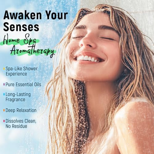 Aromatherapy & Sport Shower Steamers – 24 Pack Shower Bombs with 6 Scents, 100% Pure Essential Oils, Refreshing & Relaxing, Spa & Birthday Gifts for Women, Ideal Summer Self-Care & Father’s Day Gift
