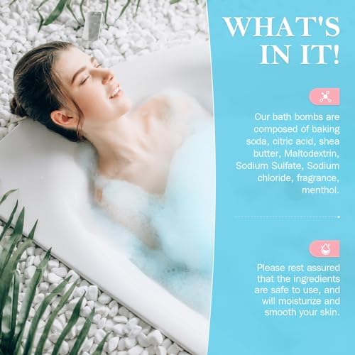 Mother's Day Bath Bombs Set, 7 Packs Bubble Fizzies Relaxation with Shea Butter, Dry Skin Moisturize, Birthday, Idea for Women, Wife, Girlfriend