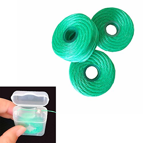 8Pcs/Pack Dental Flosser Mint Flavor Dental Floss Built-in Spool Flat Wire Replacement Core Dental Floss 50M Each(Comes with A Box for Easy Carrying) (Green)