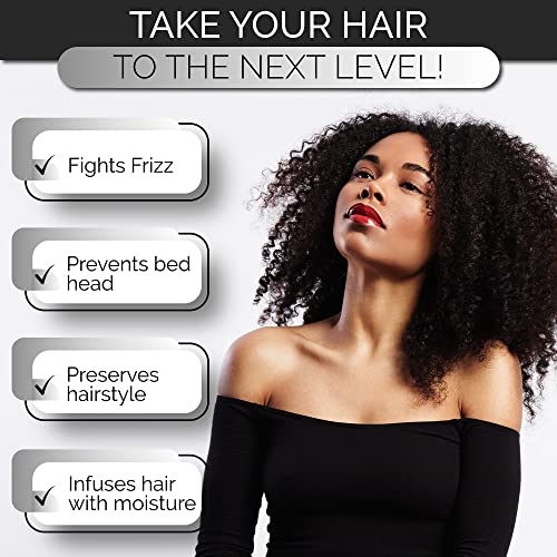 Blissy Silk Bonnet For Sleeping For Long And Curly Hair - 100% Pure Mulberry Silk 22 Momme 6a High-grade Fibers