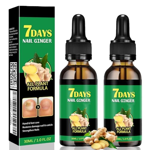 7 days Nail Growth Serum, 2PCS 7 Days Ginger Nail Essence, Multi-Purpose Nail Repair, Nail Nutrient Oil Strengthener Oil (2pcs)