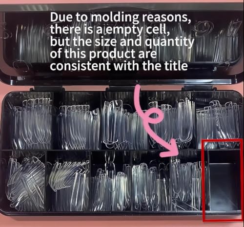 250pcs Sculpted XXlong Square Soft Gel Nail Tips, Professional False Nail Tips with Box - 10 Sizes Full Cover Clear Acrylic Press On Fake Nails for Extension Manicure Salon DIY at Home