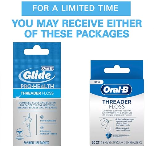 Oral-B Glide Threader Floss, 30-Count (Pack of 6)