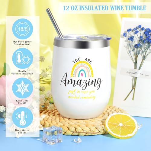 Birthday Gifts for Women, Ocean Scented Relaxing Spa Gift Baskets for Women Mom Her Wife Sister Friends Coworker Employee, Self Care Bath and Body Gift Set for Mother's Day Birthday Inspirational Gift