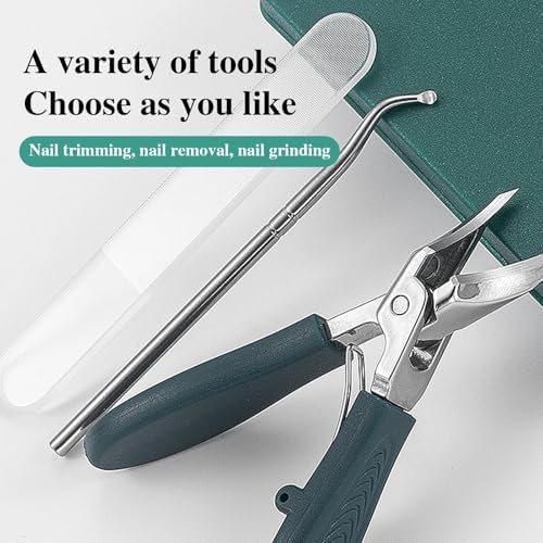 New Eagle Beak Nail Clippers ，for Thick Nails, Seniors and Ingrown Care(3-Piece/Set (Green)