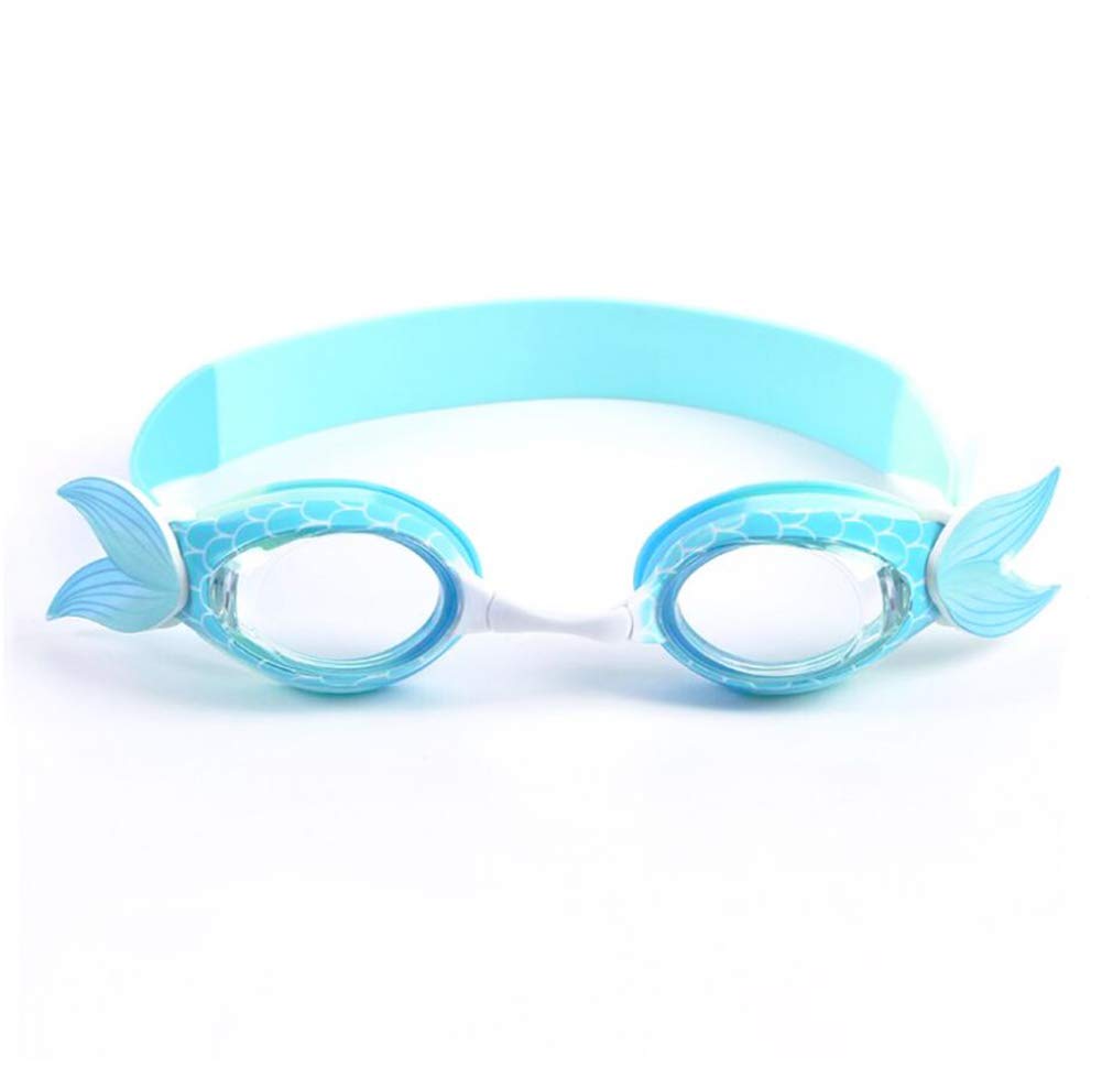Swimming Goggles Anti Fog No Leak Non Slip UV Protection for Kids (Blue Fish)