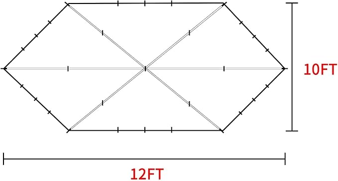 Gold Armour Rainfly Tarp for Hammock and for Tent, Camping Essentials Rain Fly Cover, Waterproof Lightweight Camping Accessories, Survival Camping Gear Camping Tent Accessories (Blue)