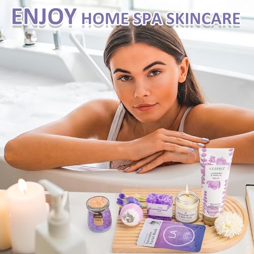 Birthday & Get Well Soon Care Packages & Gift Baskets for Her - Bath Relaxing Spa Set - Self Care Gifts for Women Who Have Everything