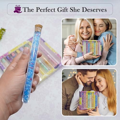 Bath Salt Gift Set for Women – 8 Pack Epsom and Dead Sea Salt with Essential Oils, Daily Relaxing Soak for Tub or Foot Bath, Travel Size, 1oz Each