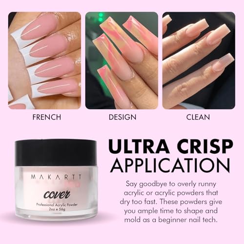 Acrylic Starter Kit for Beginners - Includes Pink & Clear Powder, High-Quality Acrylic Essentials Perfect for Aspiring Professional Nail Technicians