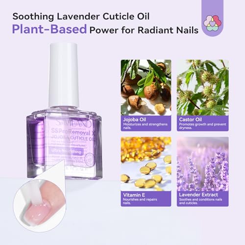 SAVILAND SSPro X Dip Powder Remover Kit: 2 Pcs Gentle & Easy Dip Nail Removal with Cuticle Oil Nail File Nail Scraper for Dipping Powder Gel Nail Polish No Need Soaking or Wrapping Home Use