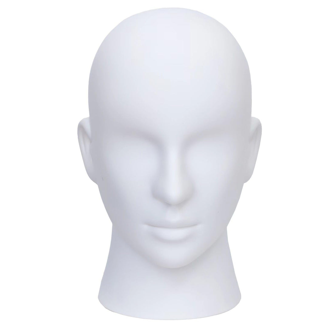 YYQXZG Male Mannequin Head Professional Mannequin Head PVC Mannequin Head Display for Glasses,Hat,Game Console,Wigs,Headphone (Hoarse white)