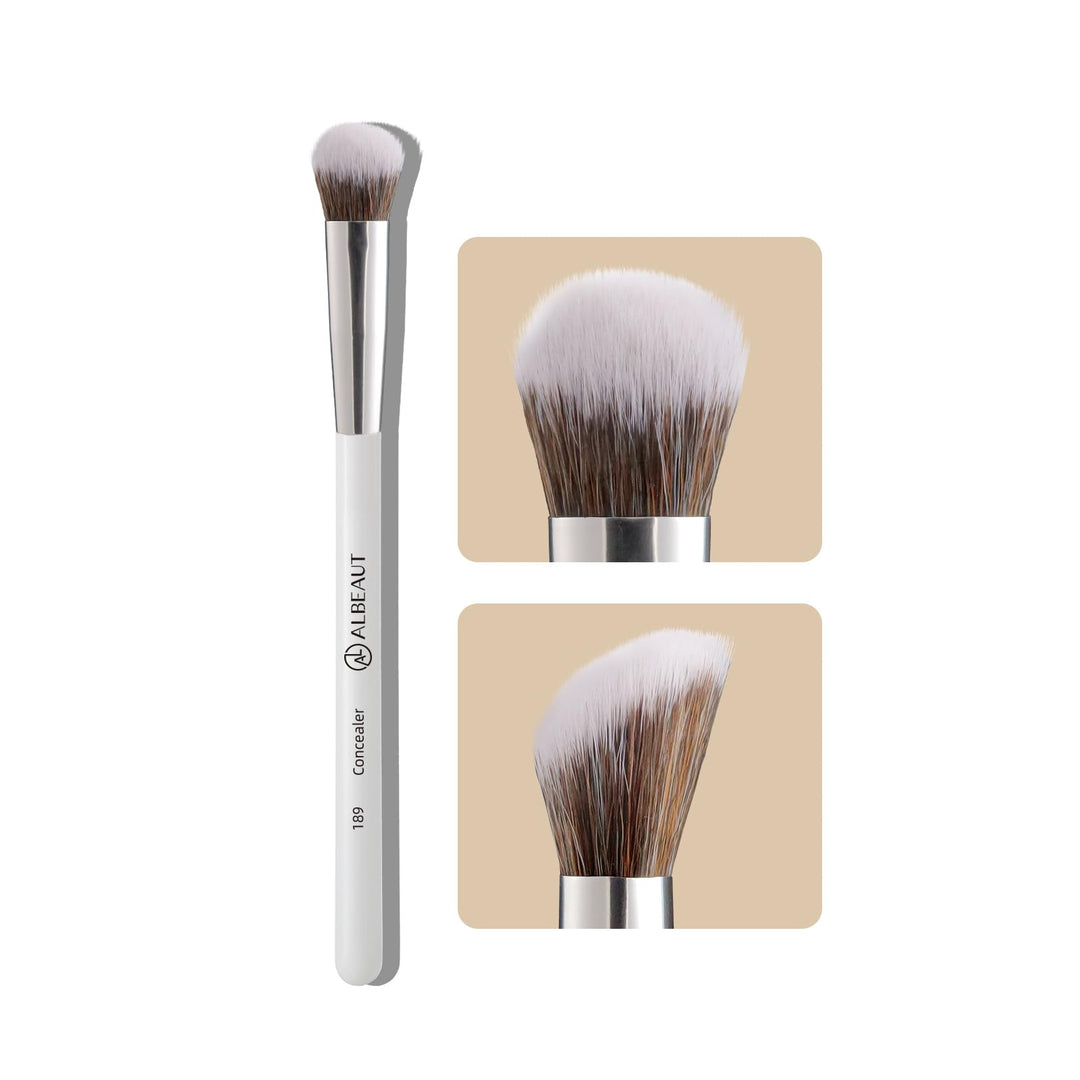 Albeaut Concealer Brush, Angled Brightening Concealer Makeup Brush Under Eye Blending Brush Kitten Paw (189 Concealer)