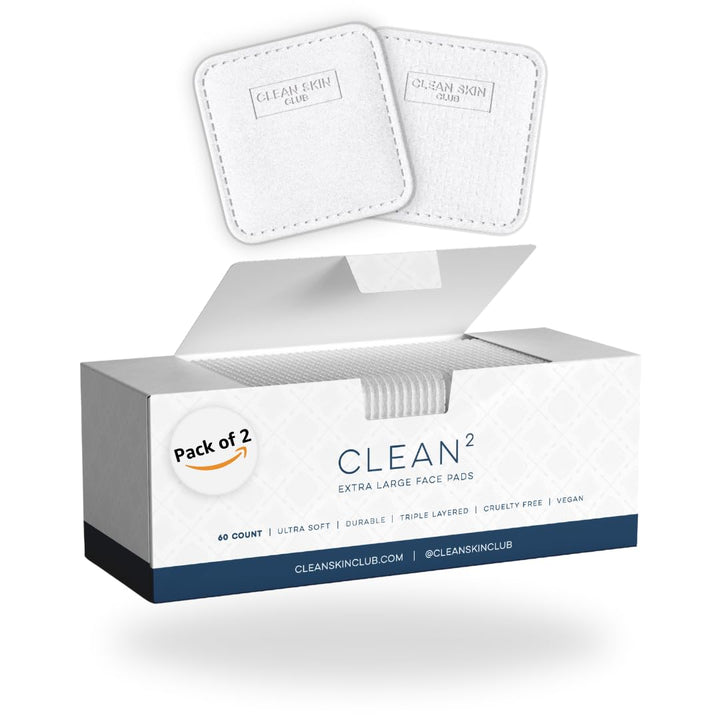 Clean Skin Club Clean² Pads 2.0 | Organic Cotton | Ultra Soft & Textured