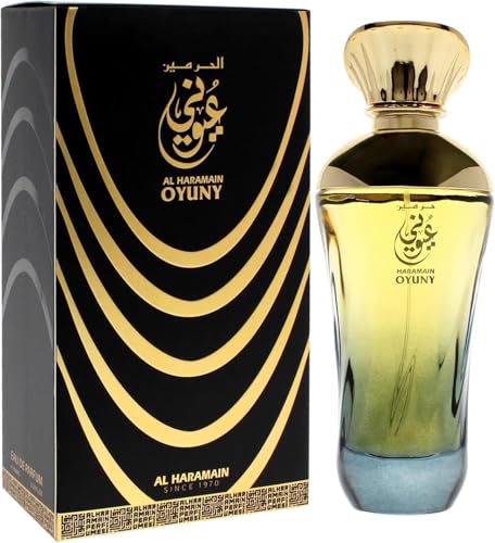 Al Haramain Oyuny - Arabian Perfume for Women - Long Lasting Floral Fruity Fragrance with Notes of Bergamot, Pineapple, Apple, Patchouli, Rose, Tobacco - Arabic Eau de Parfum - 3.33 oz EDP Spray