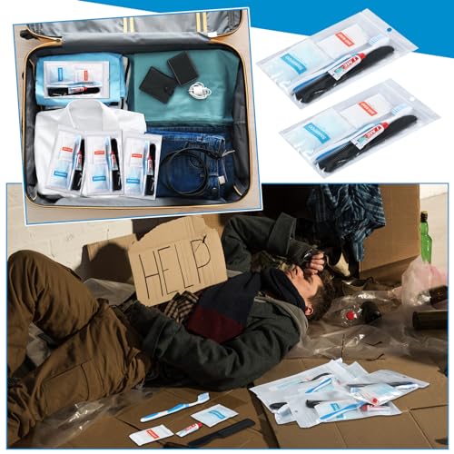 96 Sets Personal Hygiene Kit Basic Toiletry Kits Homeless Supplies Bulk for Women, Men, Travel, Charity, Business Include 96 Shampoo, 96 Toothbrush, 96 Toothpaste, 96 Comb, and 96 Bath Soap